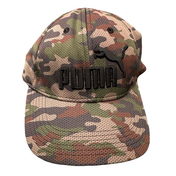 PUMA Camo Baseball Cap Men's Hat Sportswear Streetwear Stretch One Size - Picture 1 of 5